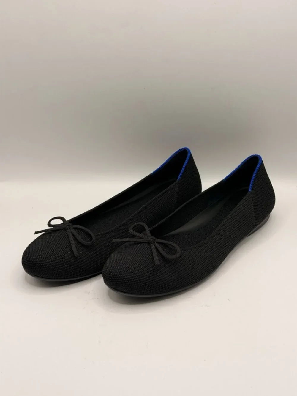 Rothy's Women The Ballet Knit Black Flat Sz 7.5